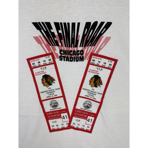 Vintage 1994 Chicago Blackhawks Stadium Hockey NHL Toronto Maple Leaf Final Roar - Picture 4 of 16